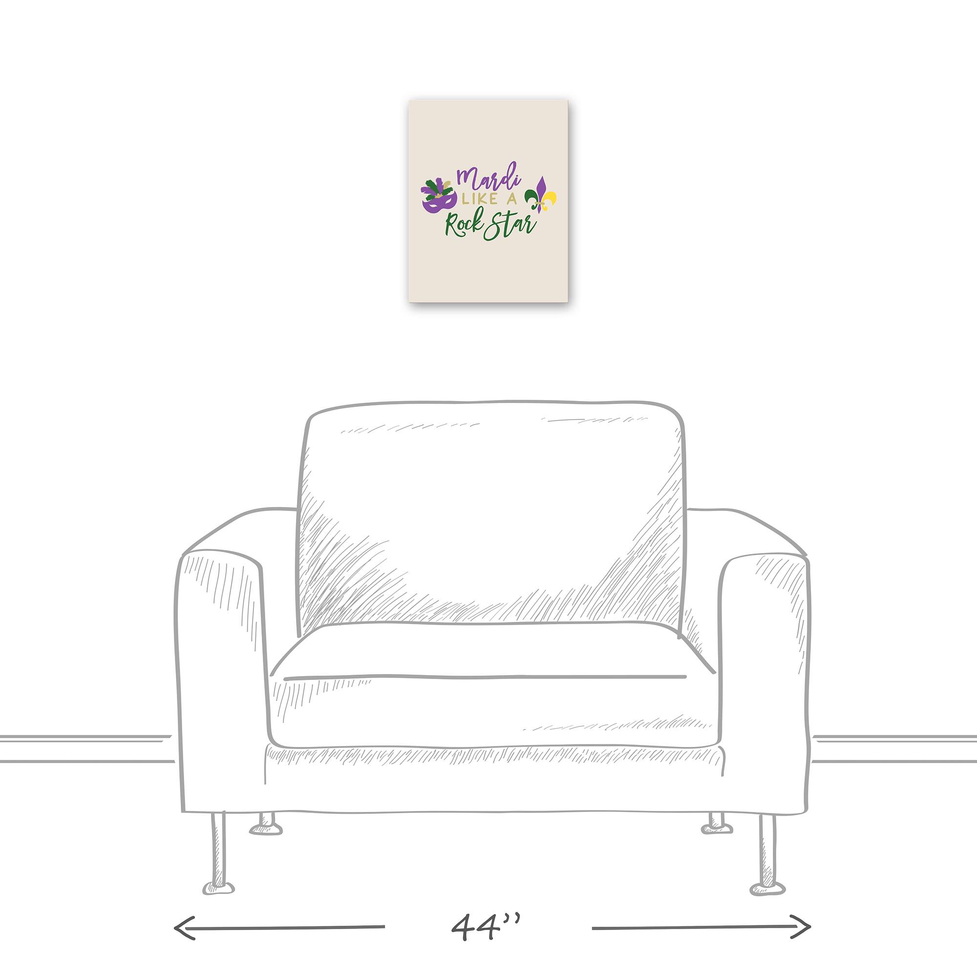 Mardi Gras Rock Star Canvas Wall Art